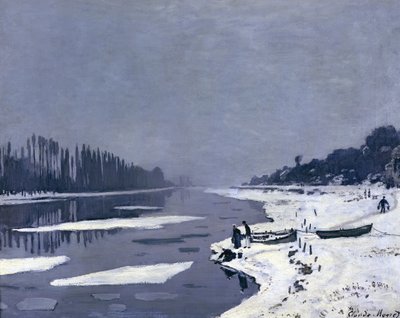 Ice Floes on the Seine at Bougival, c.1867-68 by Claude Monet